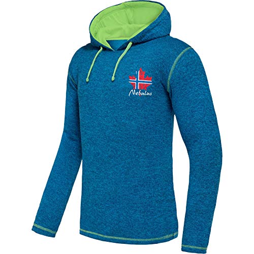 Nebulus Herren Fleecehoody Jake, stylischer Pullover, Kapuze mit Kordelzug, Malibu-Lime - 3XL von Nebulus