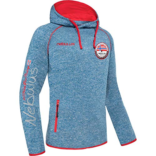 Nebulus Herren Fleecehoody Mill, Warmer Hoody, Kapuzenpullover, Blue net - XXL von Nebulus