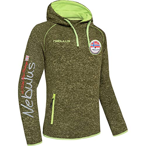 Nebulus Herren Fleecehoody Mill, Warmer Hoody, Kapuzenpullover, Gap Green - 3XL von Nebulus