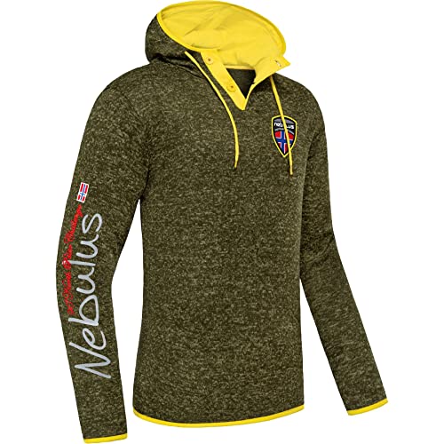 Nebulus Herren Fleecehoody Stitch, Warmer Hoody, Kapuzenpullover, Gap Green - 3XL von Nebulus