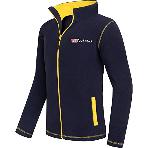 Nebulus Herren Fleecejacke Baltic, warme Fleece Jacke, mit langem Full-Zip Reißverschluss, Navy - XXL von Nebulus