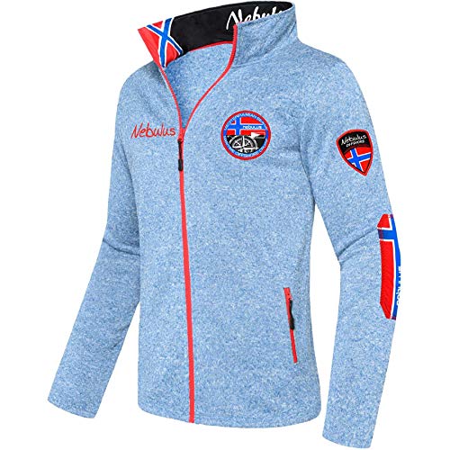 Nebulus Herren Fleecejacke FLENN, warme Fleece Jacke, mit langem Full-Zip Reißverschluss, Malibu - L von Nebulus