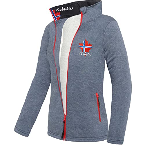 Nebulus Herren Fleecejacke Gap, warme Fleece Jacke, mit langem Full-Zip Reißverschluss, Denim - S von Nebulus