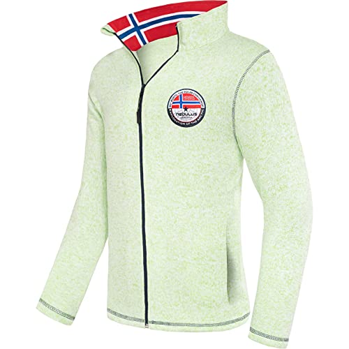 Nebulus Herren Fleecejacke LUZON, warme Fleece Jacke, mit langem Full-Zip Reißverschluss, Lime - XXL von Nebulus