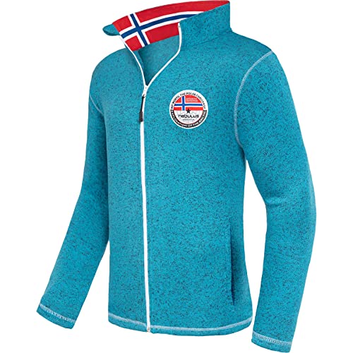 Nebulus Herren Fleecejacke LUZON, warme Fleece Jacke, mit langem Full-Zip Reißverschluss, türkis - 3XL von Nebulus