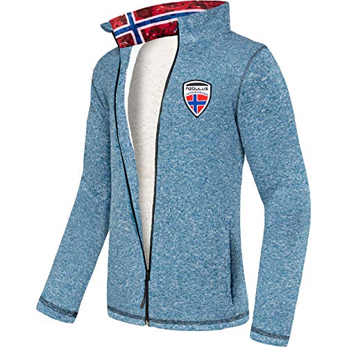 Nebulus Herren Fleecejacke Lagonda, warme Fleece Jacke, mit langem Full-Zip Reißverschluss, Blue net - XXL von Nebulus