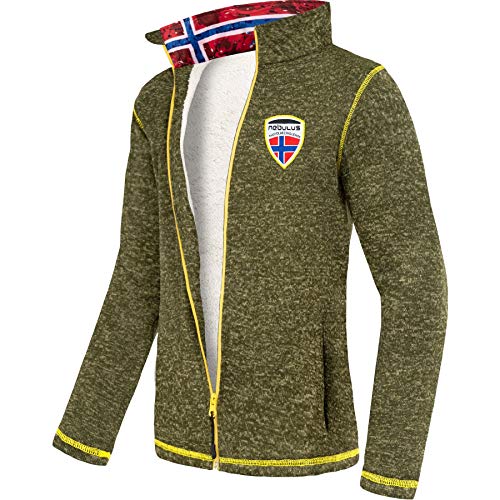 Nebulus Herren Fleecejacke Lagonda, warme Fleece Jacke, mit langem Full-Zip Reißverschluss, Gap Green - XL von Nebulus