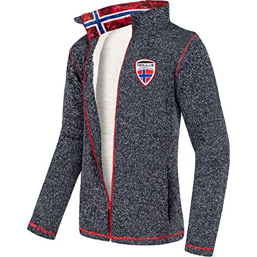 Nebulus Herren Fleecejacke Lagonda, warme Fleece Jacke, mit langem Full-Zip Reißverschluss, Navy Melange - XL von Nebulus