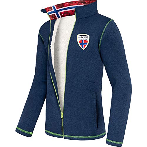 Nebulus Herren Fleecejacke Lagonda, warme Fleece Jacke, mit langem Full-Zip Reißverschluss, Navy - S von Nebulus