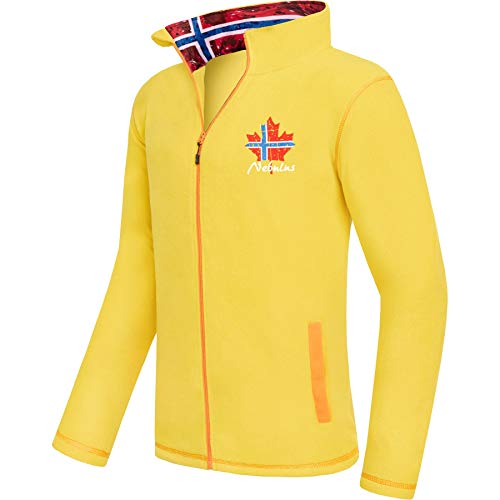 Nebulus Herren Fleecejacke Next, warme Fleece Jacke, mit langem Full-Zip Reißverschluss, gelb - XL von Nebulus