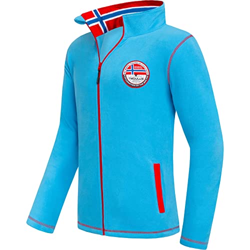 Nebulus Herren Fleecejacke ORDI, warme Fleece Jacke, mit langem Full-Zip Reißverschluss, Malibu - 3XL von Nebulus