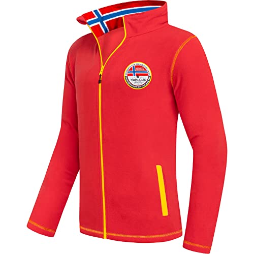 Nebulus Herren Fleecejacke ORDI, warme Fleece Jacke, mit langem Full-Zip Reißverschluss, rot - L von Nebulus