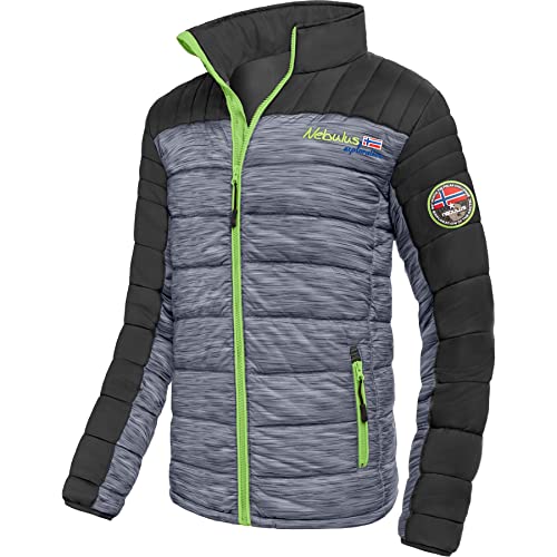 Nebulus Herren Jacke EMOTION, warme Outdoorjacke, praktische & vielseitige Übergangs- & Winterjacke, schwarz-lime - XXL von Nebulus