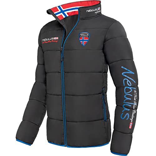 Nebulus Herren Jacke EXODUS, warme Outdoorjacke, praktische & vielseitige Übergangs- & Winterjacke, schwarz-kobalt - L von Nebulus