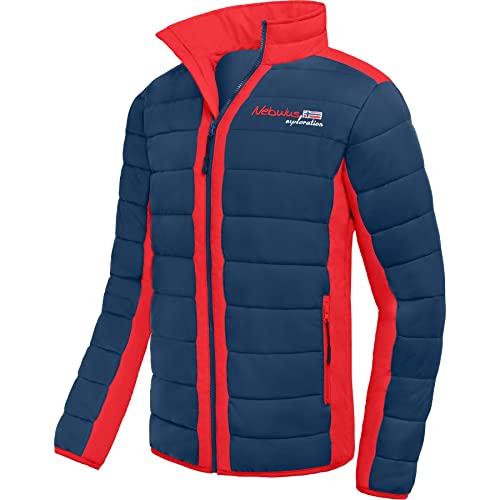 Nebulus Herren Jacke FIGHT, warme Outdoorjacke, praktische & vielseitige Übergangs- & Winterjacke, navy-rot - M von Nebulus