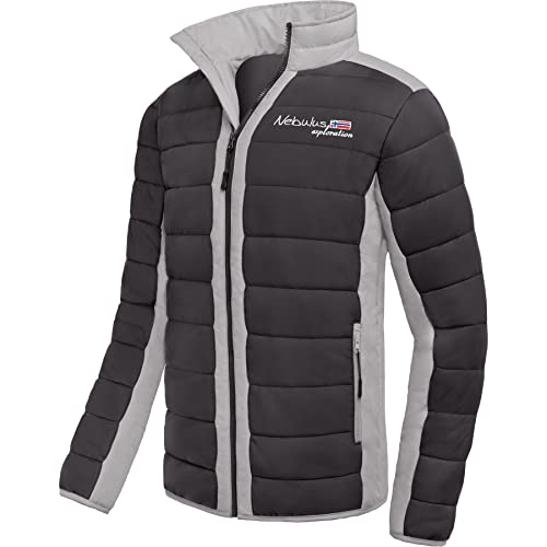 Nebulus Herren Jacke FIGHT, warme Outdoorjacke, praktische & vielseitige Übergangs- & Winterjacke, schwarz-grau - L von Nebulus