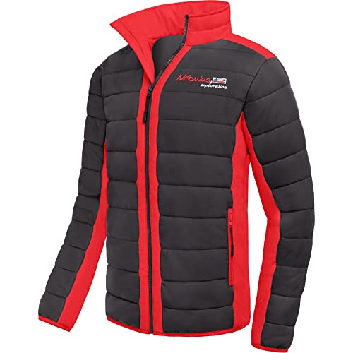 Nebulus Herren Jacke FIGHT, warme Outdoorjacke, praktische & vielseitige Übergangs- & Winterjacke, schwarz-rot - M von Nebulus