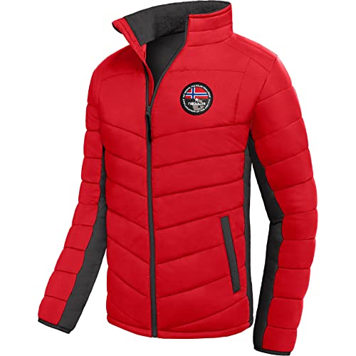 Nebulus Herren Jacke GENIUS, warme Outdoorjacke, praktische & vielseitige Übergangs- & Winterjacke, rot-schwarz - M von Nebulus