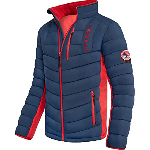 Nebulus Herren Jacke GRAFFITY, warme Outdoorjacke, praktische & vielseitige Übergangs- & Winterjacke, navy-rot - 3XL von Nebulus