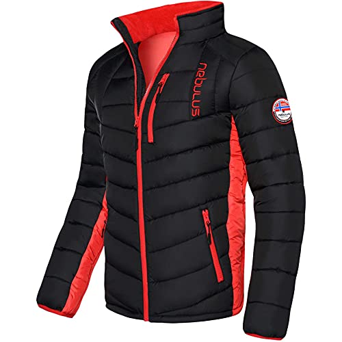 Nebulus Herren Jacke GRAFFITY, warme Outdoorjacke, praktische & vielseitige Übergangs- & Winterjacke, schwarz-rot - 3XL von Nebulus