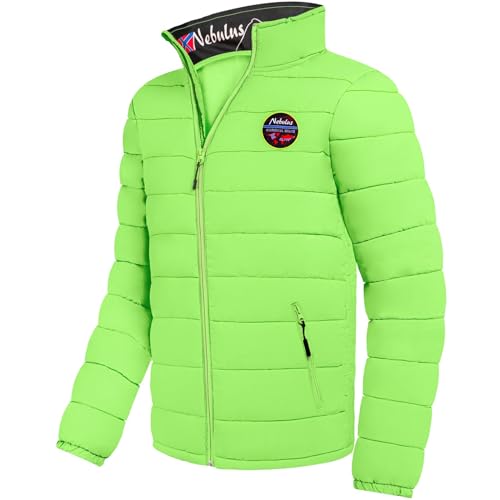 Nebulus Herren Jacke TAMMES, warme Outdoorjacke, praktische & vielseitige Übergangs- & Winterjacke, Lime Green - M von Nebulus