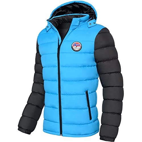 Nebulus Herren Jacke UNIMAK, warme Outdoorjacke, praktische & vielseitige Übergangs- & Winterjacke, malibu - schwa - L von Nebulus