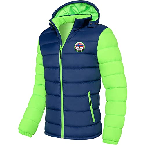 Nebulus Herren Jacke UNIMAK, warme Outdoorjacke, praktische & vielseitige Übergangs- & Winterjacke, navy - green_f - 3XL von Nebulus