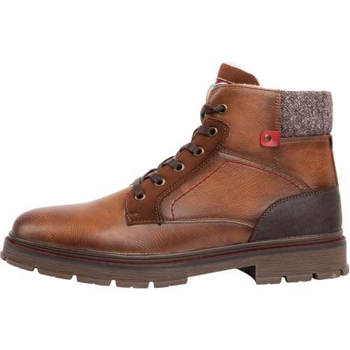 Nebulus Herren Winterstiefel LEVI, warme und praktische Stiefel, Übergangsschuhe, hellbraun-rot - 45 von Nebulus