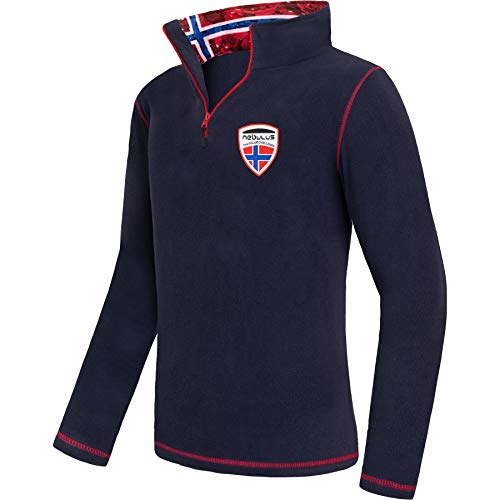 Nebulus Herren Pullover NARDY, Warmer Fleecepullover, Pulli aus Fleece mit Half Zip Reißverschluss, Navy - L von Nebulus