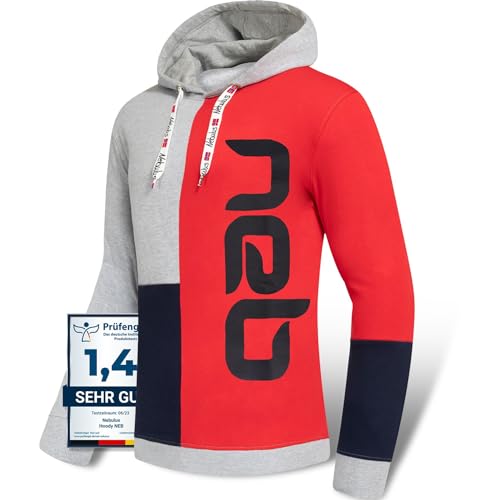 Nebulus Herren NEB, Pulli, Pullover, Sweatshirt, Navy-rot-grau - M von Nebulus