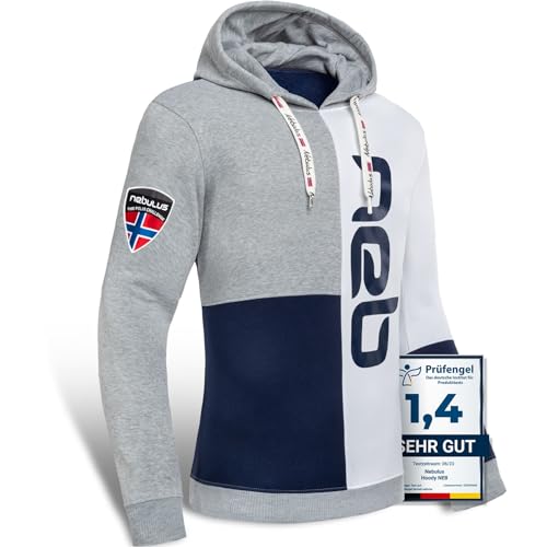 Nebulus Herren NEB, Pulli, Pullover, Sweatshirt, Navy-weiß-grau - S von Nebulus