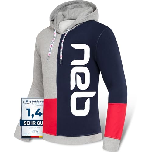 Nebulus Herren NEB, Pulli, Pullover, Sweatshirt, rot-Navy-grau - S von Nebulus