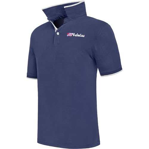 Nebulus Herren Poloshirt LASTONE, Shirt, Sweatshirt, Polo, Navy-weiß - L von Nebulus