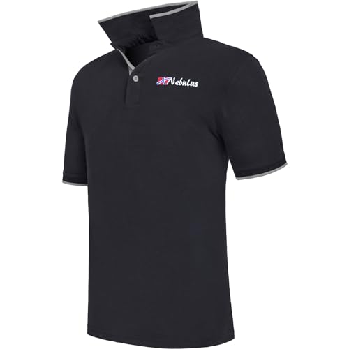 Nebulus Herren Poloshirt LASTONE, Shirt, Sweatshirt, Polo, schwarz-grau - M von Nebulus