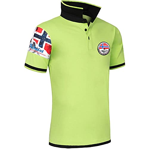 Nebulus Herren Poloshirt Paras, Shirt, Sweatshirt, Polo, Limegreen-blac - XL von Nebulus