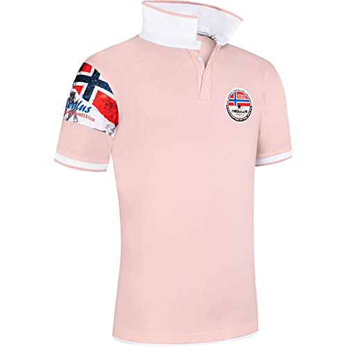 Nebulus Herren Poloshirt Paras, Shirt, Sweatshirt, Polo, rosa-weiß - XXL von Nebulus