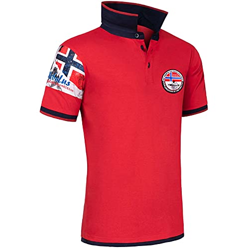 Nebulus Herren Poloshirt Paras, Shirt, Sweatshirt, Polo, rot-Navy - L von Nebulus