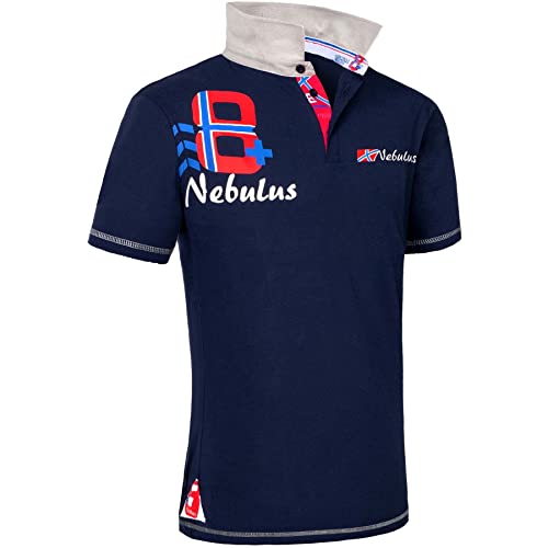 Nebulus Herren Poloshirt Tore, Poloshirt, Stehkragen, Hemd, Navy - M von Nebulus