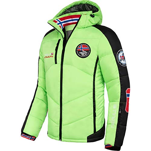 Nebulus Herren Skijacke Force, Outdoorjacken, Funktionsjacke, schwarz-Lime - L von Nebulus