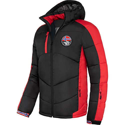 Nebulus Herren Skijacke Hill, Outdoorjacken, Funktionsjacke, schwarz-rot - L von Nebulus