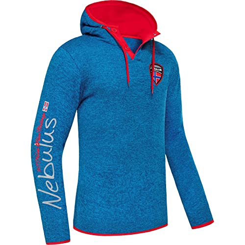 Nebulus Herren Fleecehoody Stitch, Warmer Hoody, Kapuzenpullover, Malibu - 3XL von Nebulus