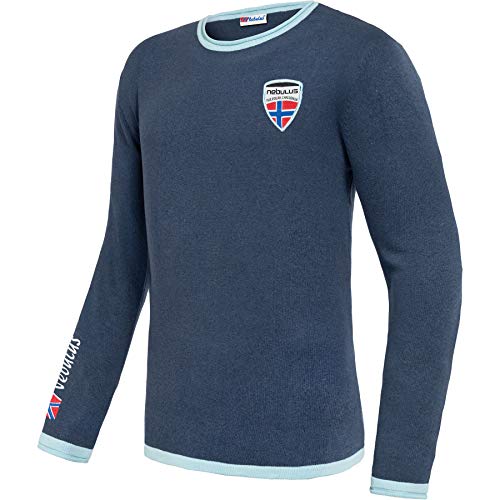 Nebulus Herren Strickpullover CEM, lässiger Pullover, vielseitig, Navy-türkis - L von Nebulus