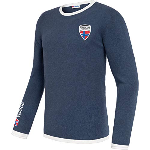 Nebulus Herren Strickpullover CEM, lässiger Pullover, vielseitig, Navy-weiß - L von Nebulus