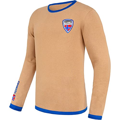 Nebulus Herren Strickpullover CEM, lässiger Pullover, vielseitig, beige-blau - XL von Nebulus