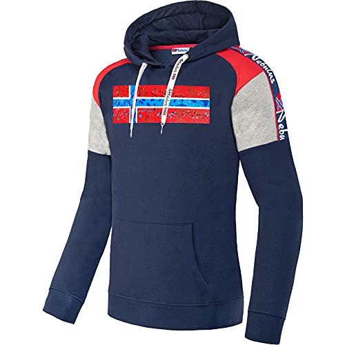 Nebulus Herren Sweater Nebraska, Hoody, praktischer Kapuzenpulli, Navy - L von Nebulus