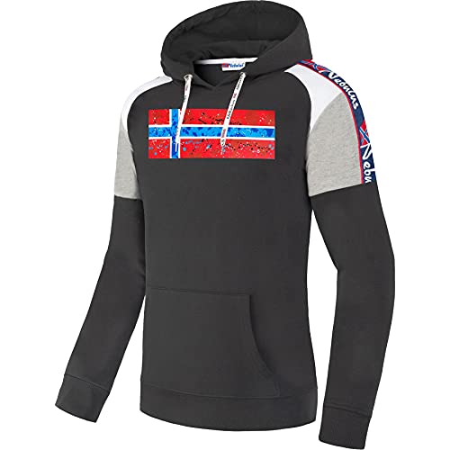 Nebulus Herren Sweater Nebraska, Hoody, praktischer Kapuzenpulli, schwarz - 3XL von Nebulus