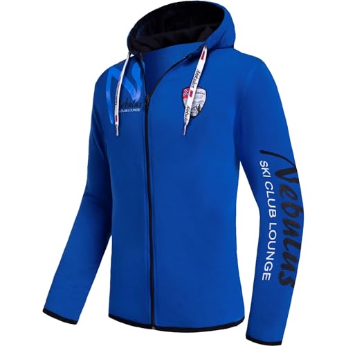 Nebulus Herren Sweatjacke CLUBLOUNGE, Jacke, praktische Kapuzenjacke (L, Blau) von Nebulus