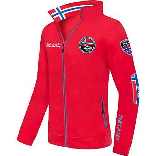 Nebulus Herren Sweatjacke Comeback, Übergangsjacke, lässige Jacke, rot - XXL von Nebulus