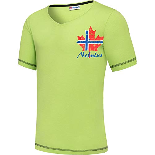 Nebulus Herren T-Shirt Corvin, Shirt, T-Shirt, V-Ausschnitt, Lime - XXL von Nebulus