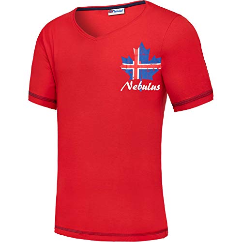 Nebulus Herren T-Shirt Corvin, Shirt, T-Shirt, V-Ausschnitt, rot - XXL von Nebulus